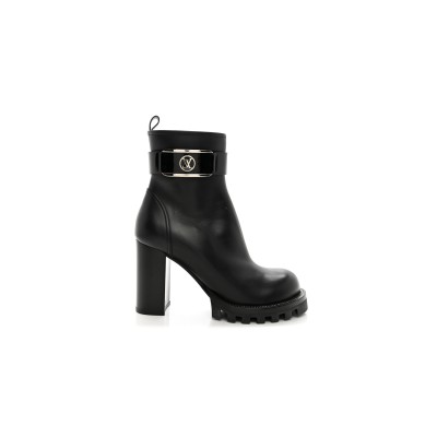 LOUIS VUITTON CALFSKIN STAR TRAIL ANKLE BOOTS 38 BLACK 1409847